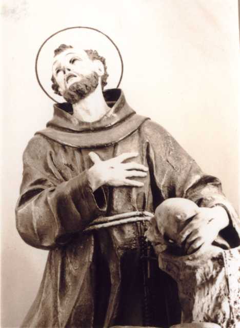 Tumidei, Stefano — Piò Angelo Gabriello - sec. XVIII - San Francesco d'Assisi in preghiera — particolare